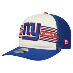 New York Giants New Era Banner A-Frame 9FIFTY Snapback Hat - Cream/Royal - NFL
