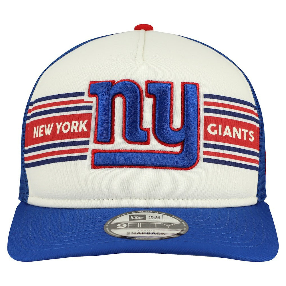 New York Giants New Era Banner A-Frame 9FIFTY Snapback Hat - Cream/Royal - NFL