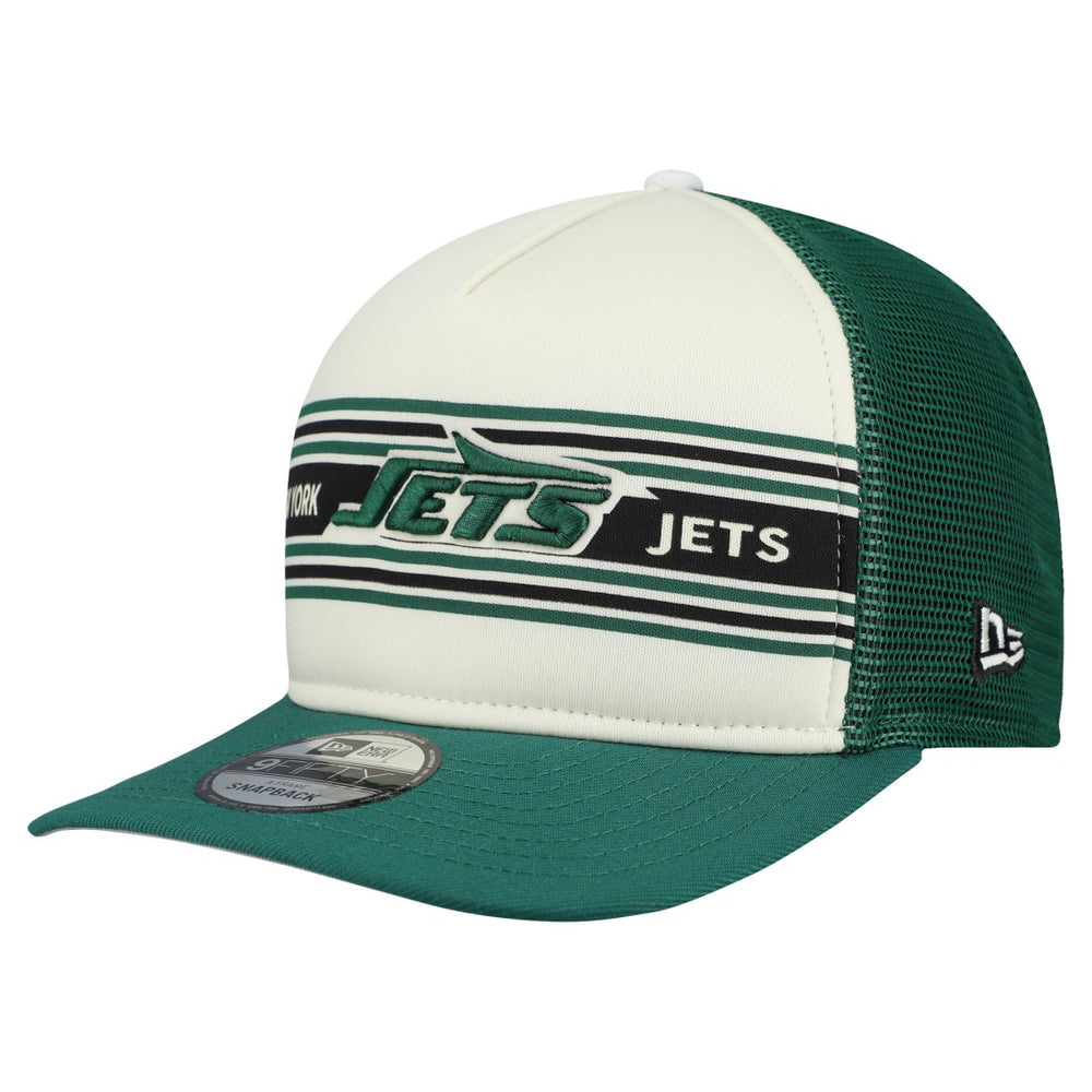 New York Jets New Era Banner A-Frame 9FIFTY Snapback Hat - Cream/Green - NFL