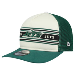 New York Jets New Era Banner A-Frame 9FIFTY Snapback Hat - Cream/Green - NFL