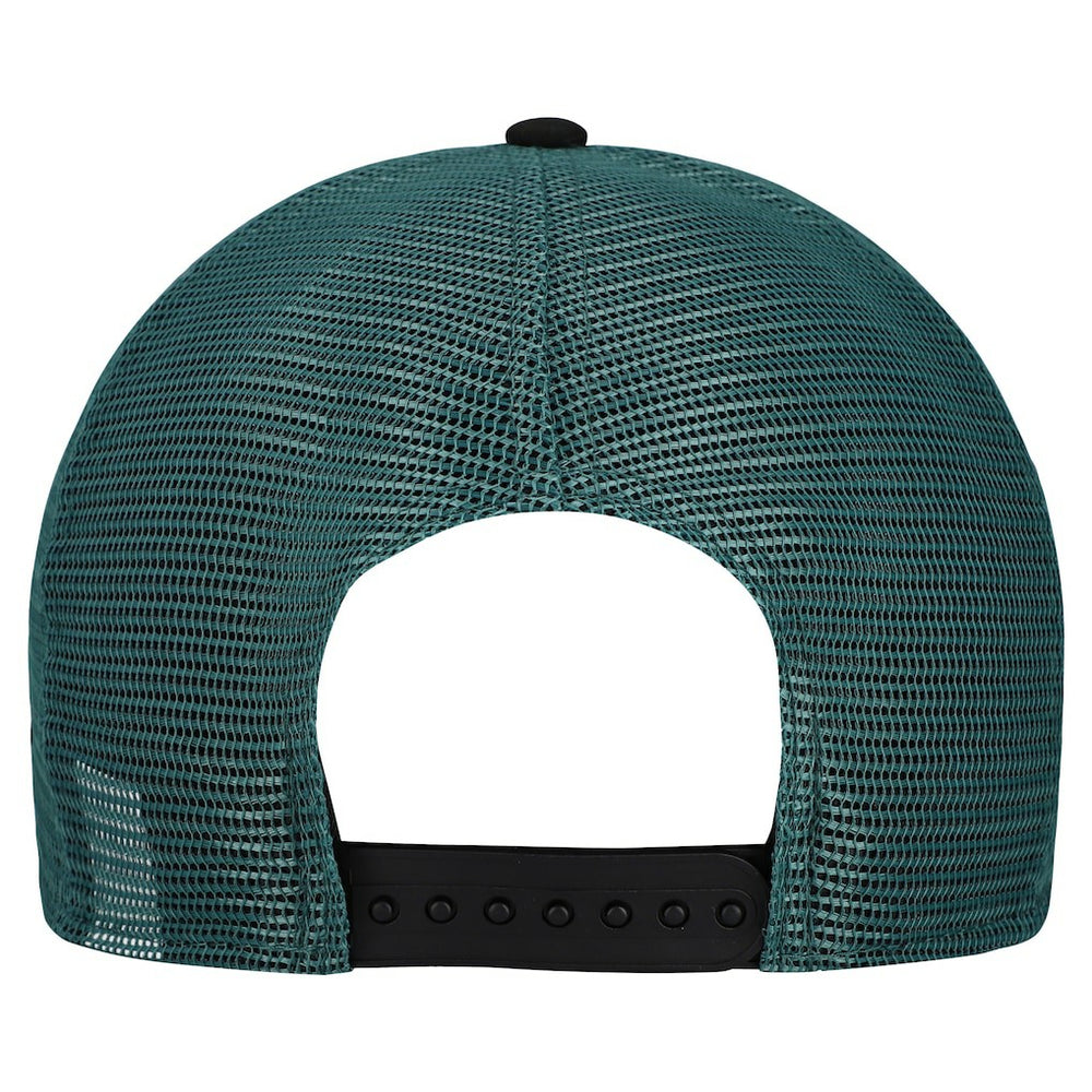 Philadelphia Eagles New Era Banner A-Frame 9FIFTY Snapback Hat - Cream/Midnight Green - NFL