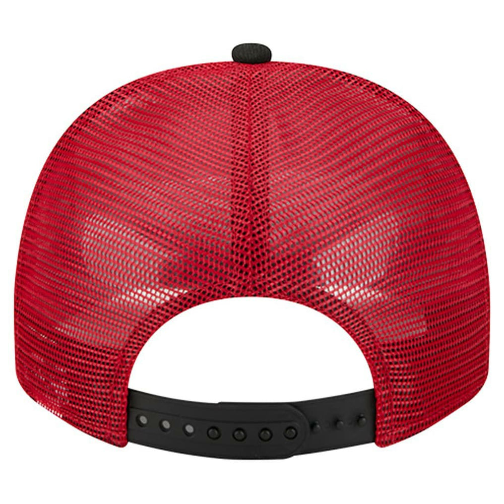 San Francisco 49ers New Era Banner A-Frame 9FIFTY Trucker Snapback Hat - Cream/Scarlet - NFL