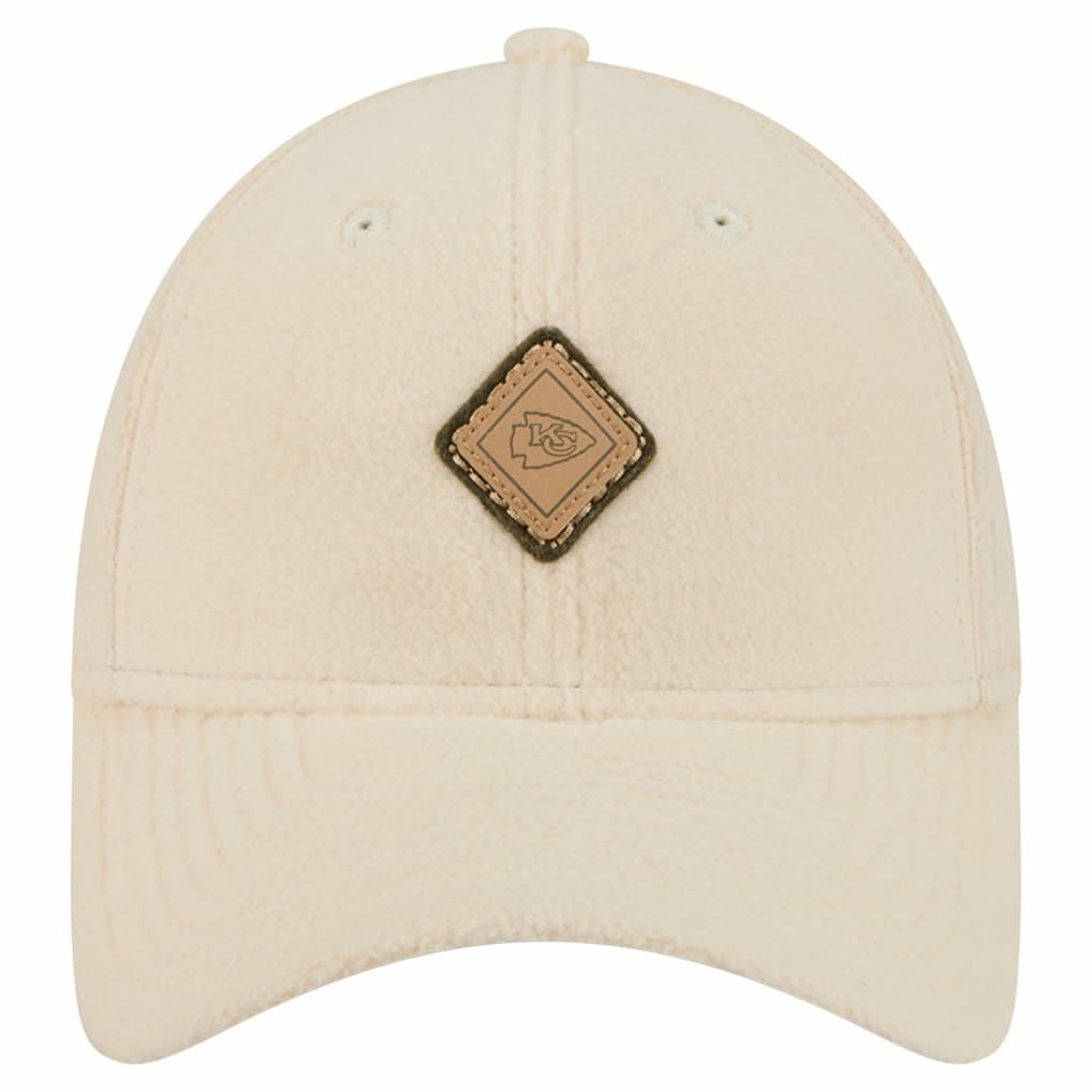 Kansas City Chiefs New Era Women's Comfy 9FORTY Adjustable Hat - Cream - NFL