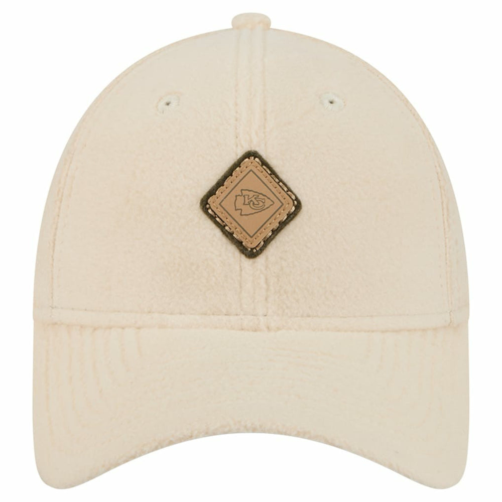 Kansas City Chiefs New Era Women's Comfy 9FORTY Adjustable Hat - Cream - NFL