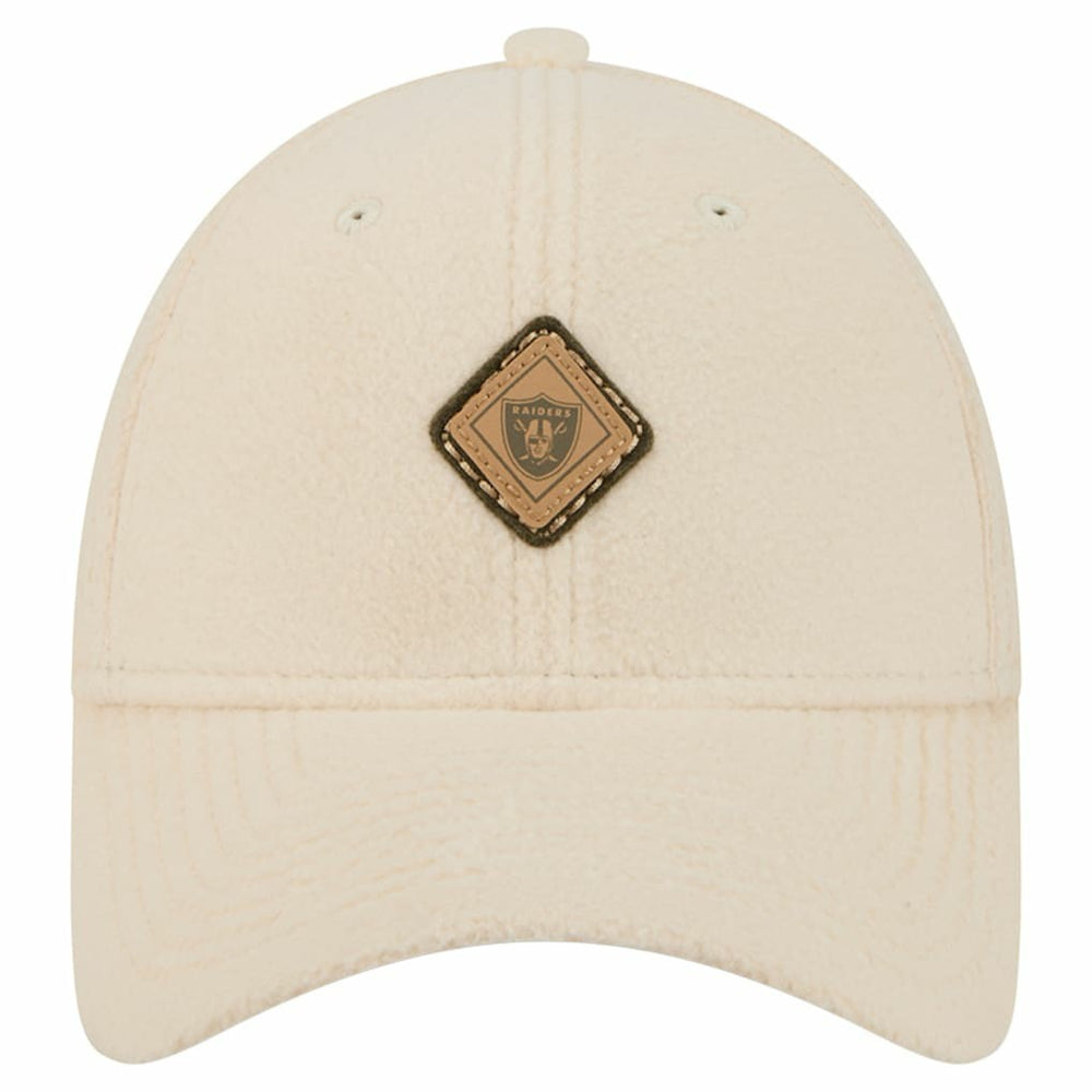 Las Vegas Raiders New Era Women's Comfy 9FORTY Adjustable Hat - Cream - NFL