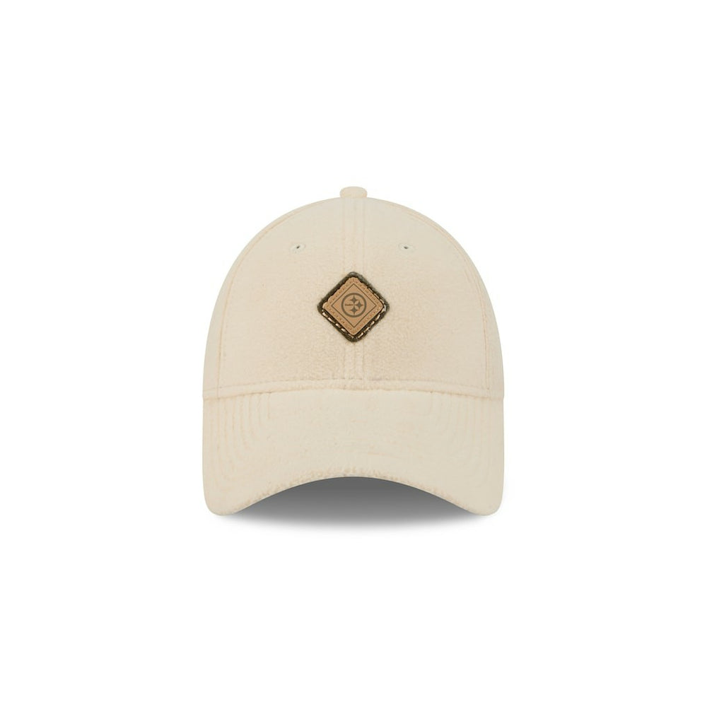 Pittsburgh Steelers New Era Women's Comfy 9FORTY Adjustable Hat - Cream - NFL