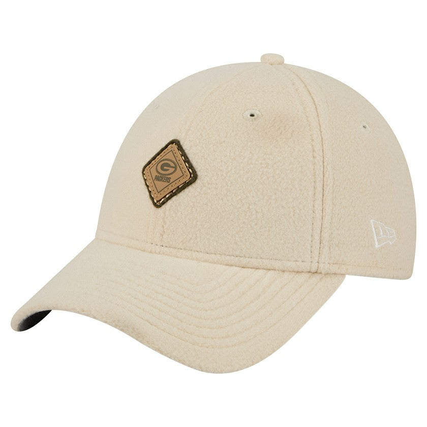 Green Bay Packers New Era Women's Comfy 9FORTY Adjustable Hat - Cream - NFL