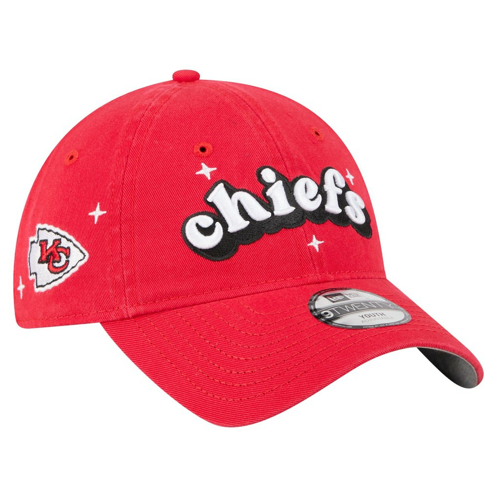 Kansas City Chiefs New Era Girls Youth Cheer 9TWENTY Adjustable Hat - Red - NFL