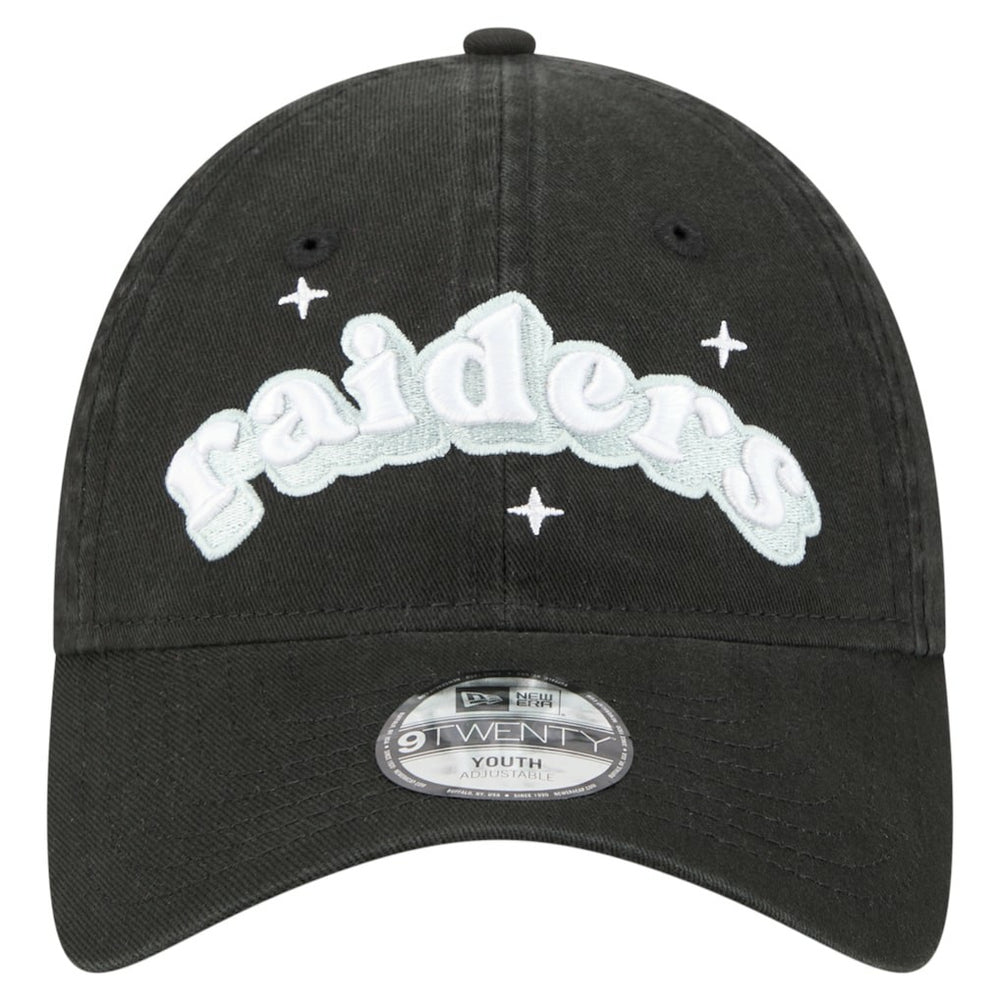 Las Vegas Raiders New Era Girls Youth Cheer 9TWENTY Adjustable Hat - Black - NFL