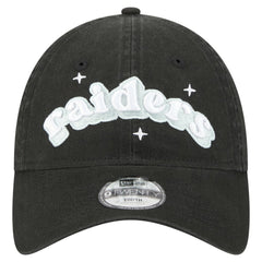 Las Vegas Raiders New Era Girls Youth Cheer 9TWENTY Adjustable Hat - Black - NFL