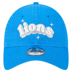 Detroit Lions New Era Girls Youth Cheer 9TWENTY Adjustable Hat - Blue - NFL