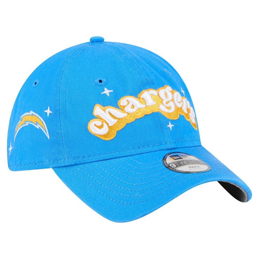 Los Angeles Chargers New Era Girls Youth Cheer 9TWENTY Adjustable Hat - Powder Blue - NFL