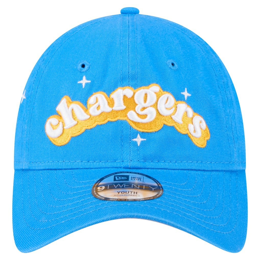 Los Angeles Chargers New Era Girls Youth Cheer 9TWENTY Adjustable Hat - Powder Blue - NFL