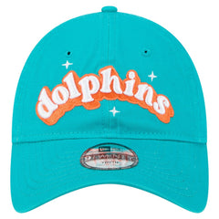 Miami Dolphins New Era Girls Youth Cheer 9TWENTY Adjustable Hat - Aqua - NFL