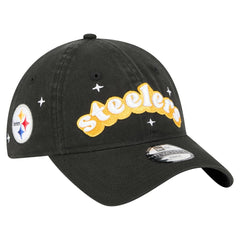 Pittsburgh Steelers New Era Girls Youth Cheer 9TWENTY Adjustable Hat - Black - NFL