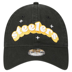 Pittsburgh Steelers New Era Girls Youth Cheer 9TWENTY Adjustable Hat - Black - NFL