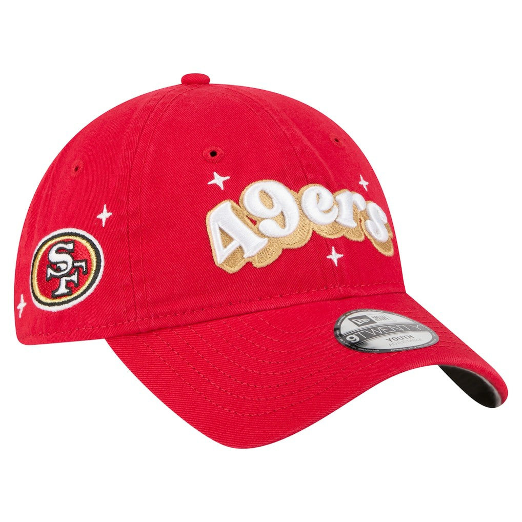 San Francisco 49ers New Era Girls Youth Cheer 9TWENTY Adjustable Hat - Scarlet - NFL