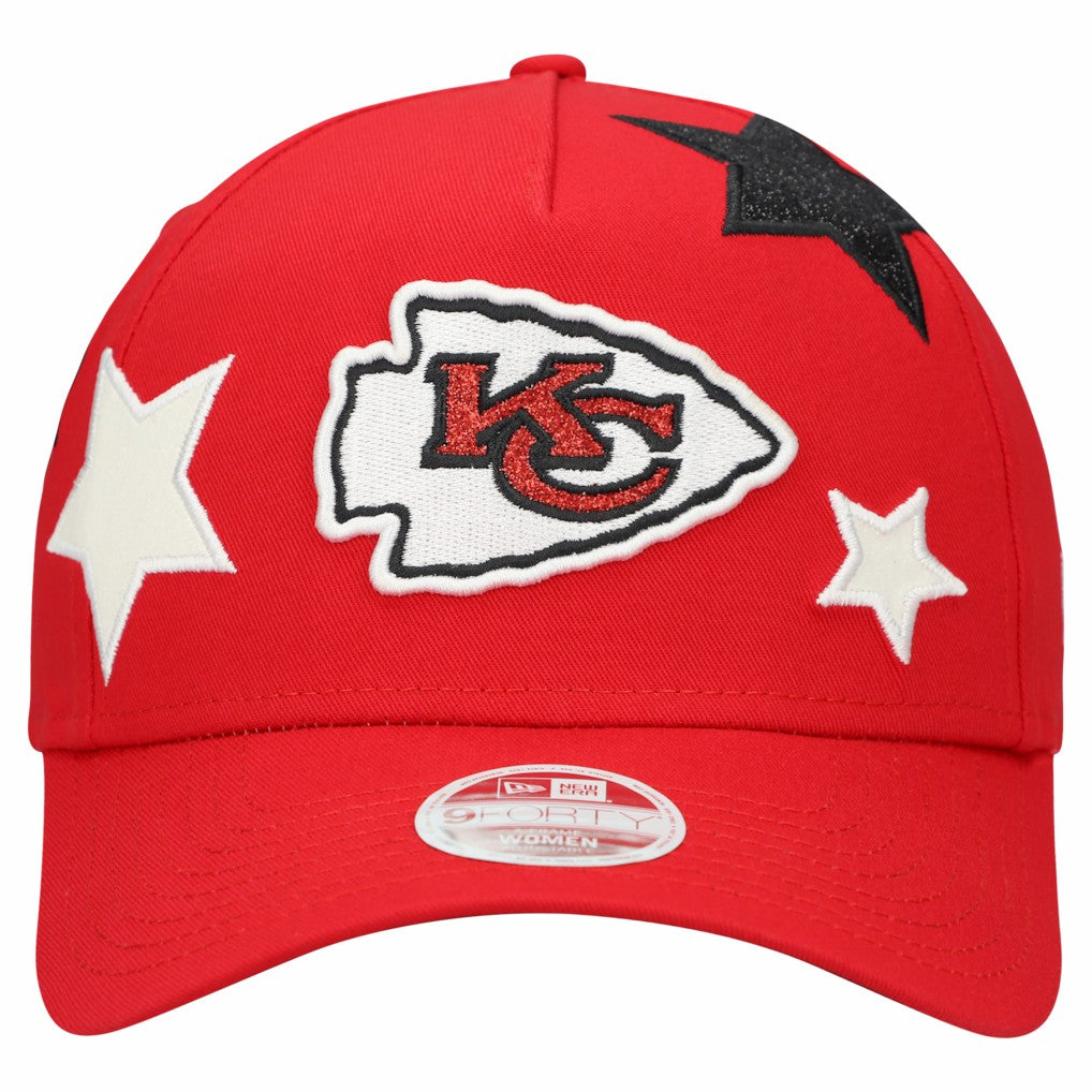 Kansas City Chiefs New Era Women's Stardom A-Frame 9FORTY Adjustable Hat - Red - NFL