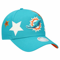Miami Dolphins New Era Women's Stardom A-Frame 9FORTY Adjustable Hat - Aqua - NFL