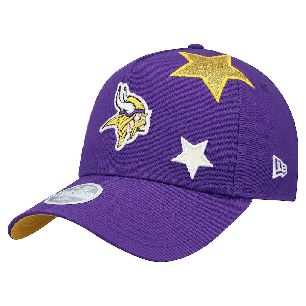 Minnesota Vikings New Era Women's Stardom A-Frame 9FORTY Adjustable Hat - Purple - NFL