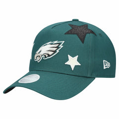 Philadelphia Eagles New Era Women's Stardom A-Frame 9FORTY Adjustable Hat - Midnight Green - NFL