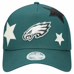 Philadelphia Eagles New Era Women's Stardom A-Frame 9FORTY Adjustable Hat - Midnight Green - NFL