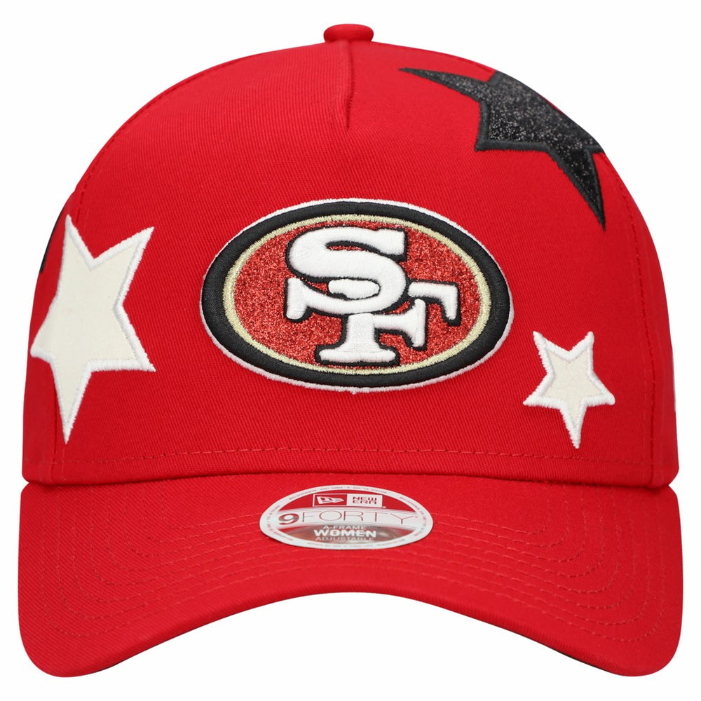 San Francisco 49ers New Era Women's Stardom A-Frame 9FORTY Adjustable Hat - Scarlet - NFL