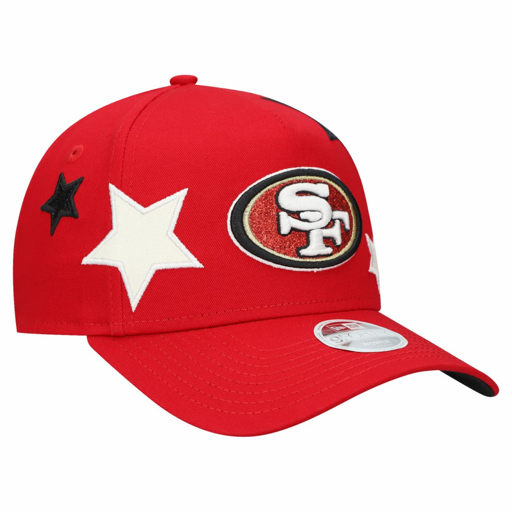 San Francisco 49ers New Era Women's Stardom A-Frame 9FORTY Adjustable Hat - Scarlet - NFL