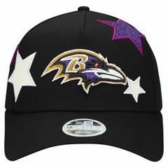 Baltimore Ravens New Era Women's Stardom A-Frame 9FORTY Adjustable Hat - Black - NFL