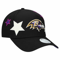 Baltimore Ravens New Era Women's Stardom A-Frame 9FORTY Adjustable Hat - Black - NFL