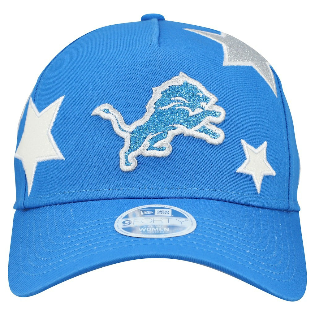 Detroit Lions New Era Women's Stardom A-Frame 9FORTY Adjustable Hat - Blue - NFL