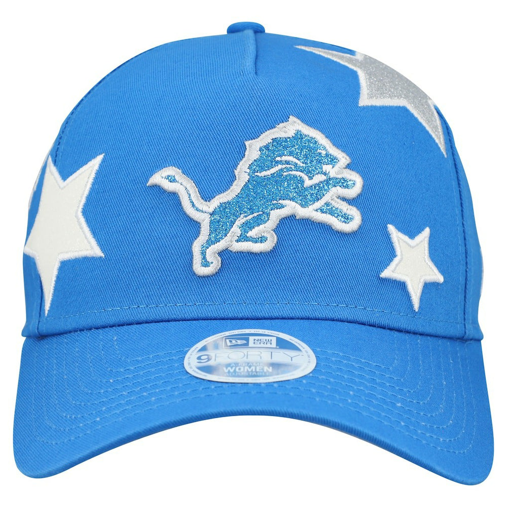 Detroit Lions New Era Women's Stardom A-Frame 9FORTY Adjustable Hat - Blue - NFL