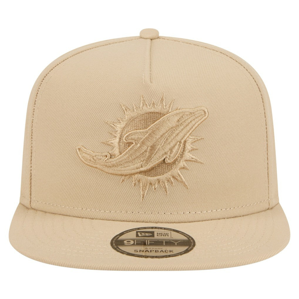 Miami Dolphins New Era Color Pack A-Frame 9FIFTY Snapback Hat - Light Beige - NFL