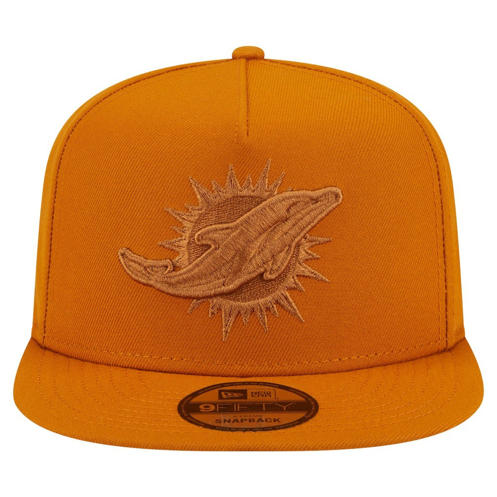 Miami Dolphins New Era Color Pack A-Frame 9FIFTY Snapback Hat - Brown - NFL