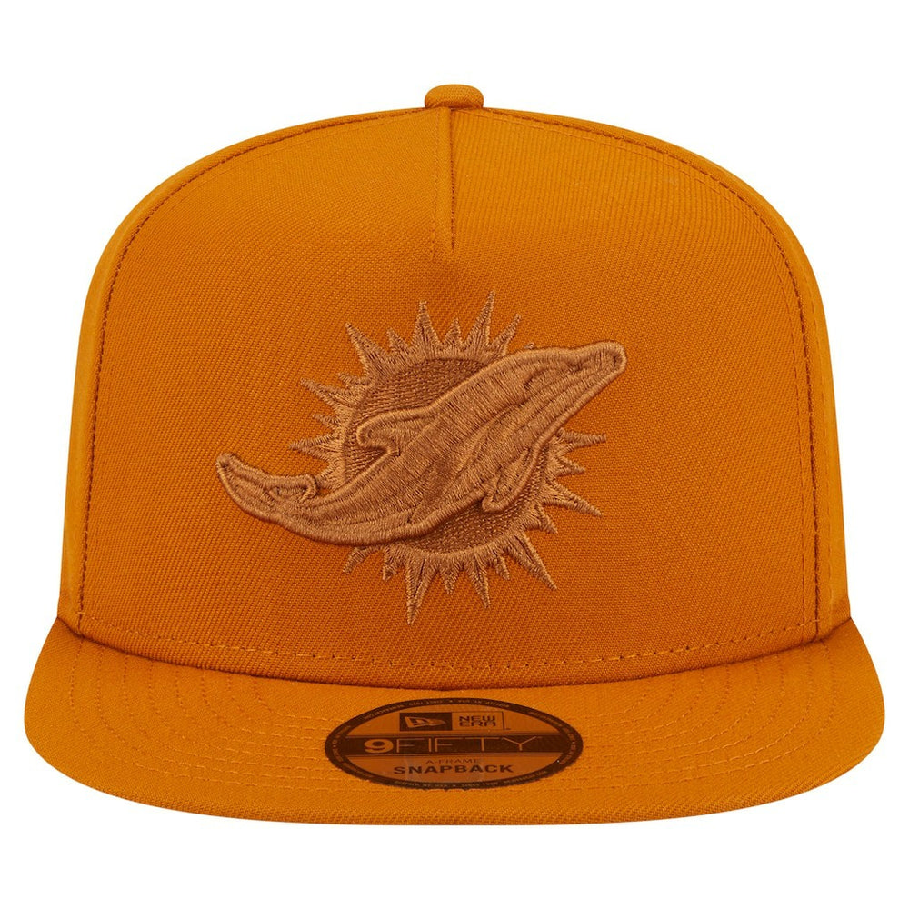 Miami Dolphins New Era Color Pack A-Frame 9FIFTY Snapback Hat - Brown - NFL