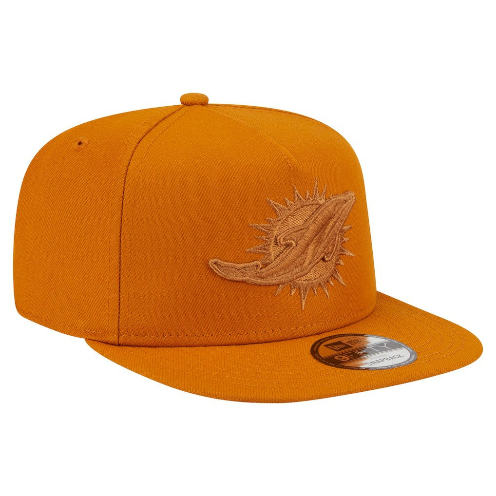 Miami Dolphins New Era Color Pack A-Frame 9FIFTY Snapback Hat - Brown - NFL