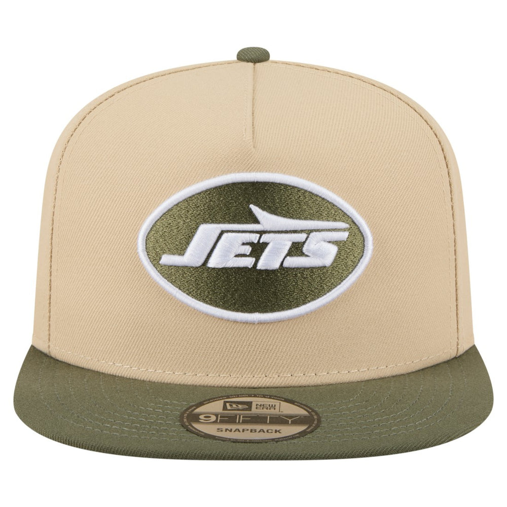 New York Jets New Era Color Pack A-Frame 9FIFTY Snapback Hat - Khaki/Olive - NFL