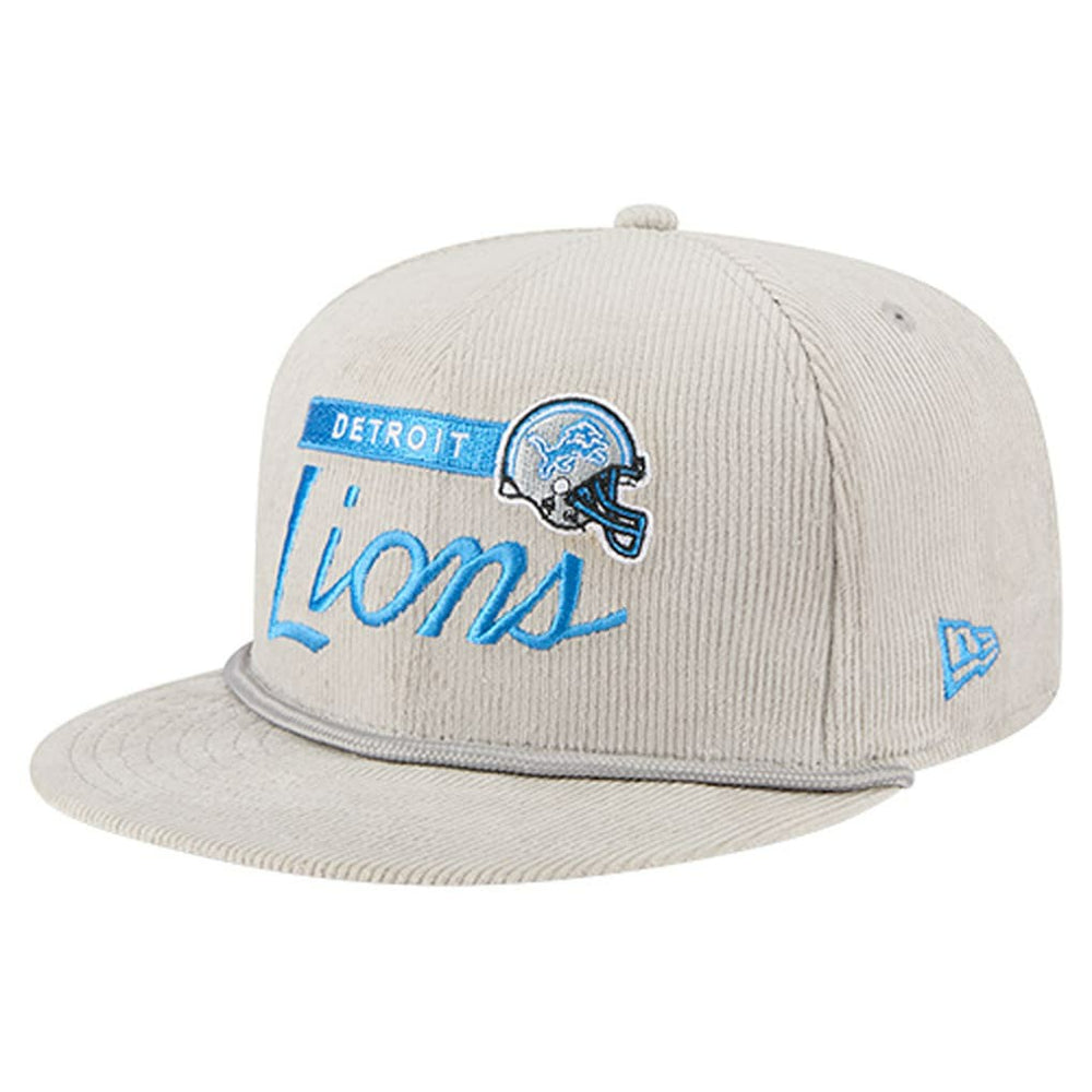Detroit Lions New Era Cord Rope Corduroy 9FIFTY Snapback Hat - Gray - NFL