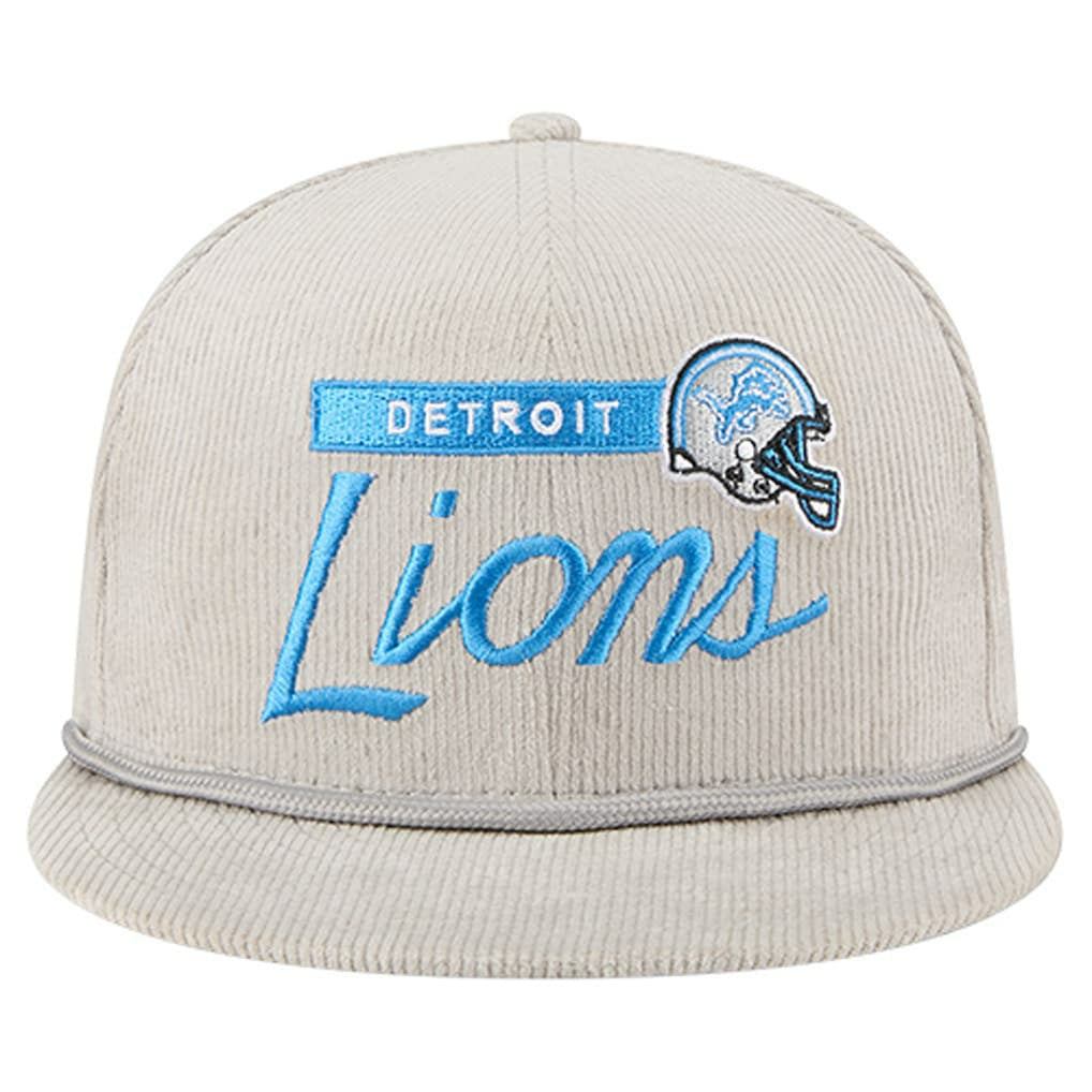 Detroit Lions New Era Cord Rope Corduroy 9FIFTY Snapback Hat - Gray - NFL