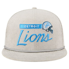 Detroit Lions New Era Cord Rope Corduroy 9FIFTY Snapback Hat - Gray - NFL