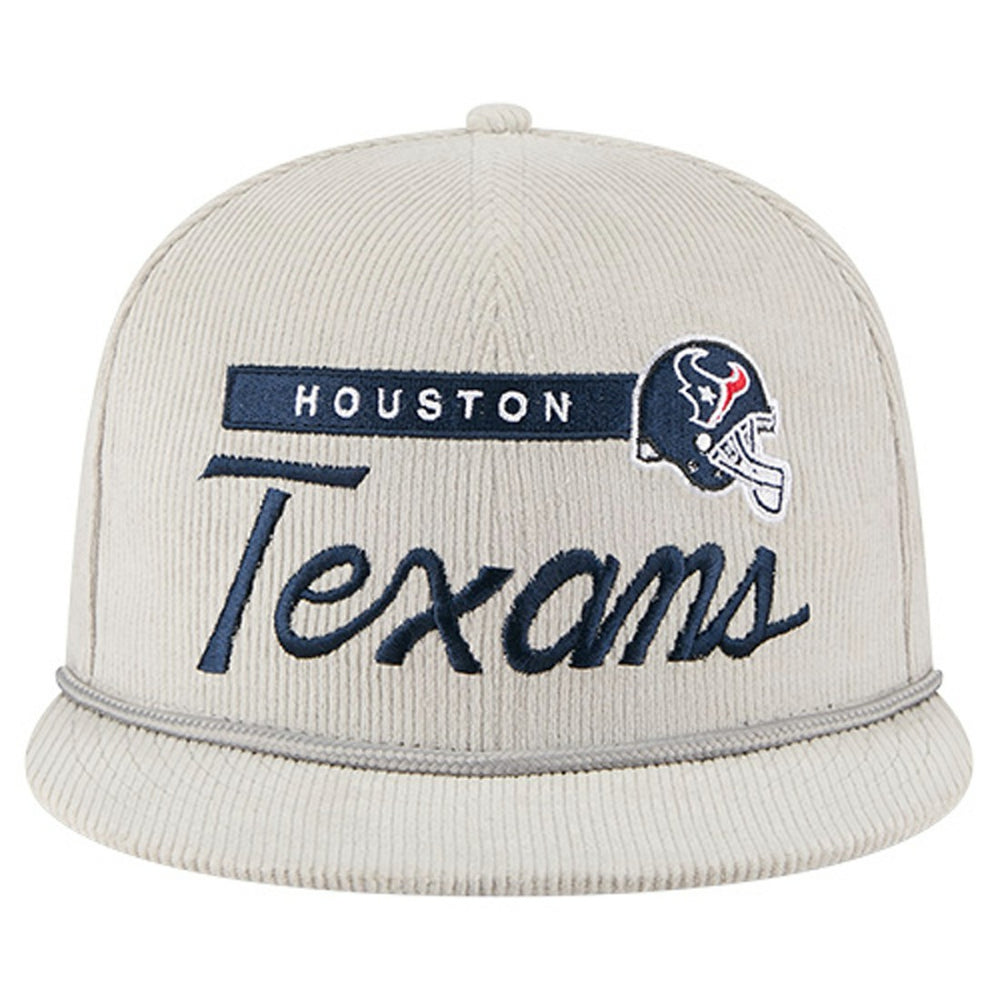 Houston Texans New Era Cord Rope Corduroy 9FIFTY Snapback Hat - Gray - NFL