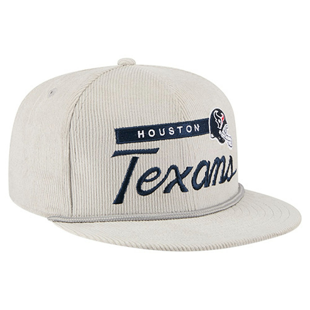 Houston Texans New Era Cord Rope Corduroy 9FIFTY Snapback Hat - Gray - NFL