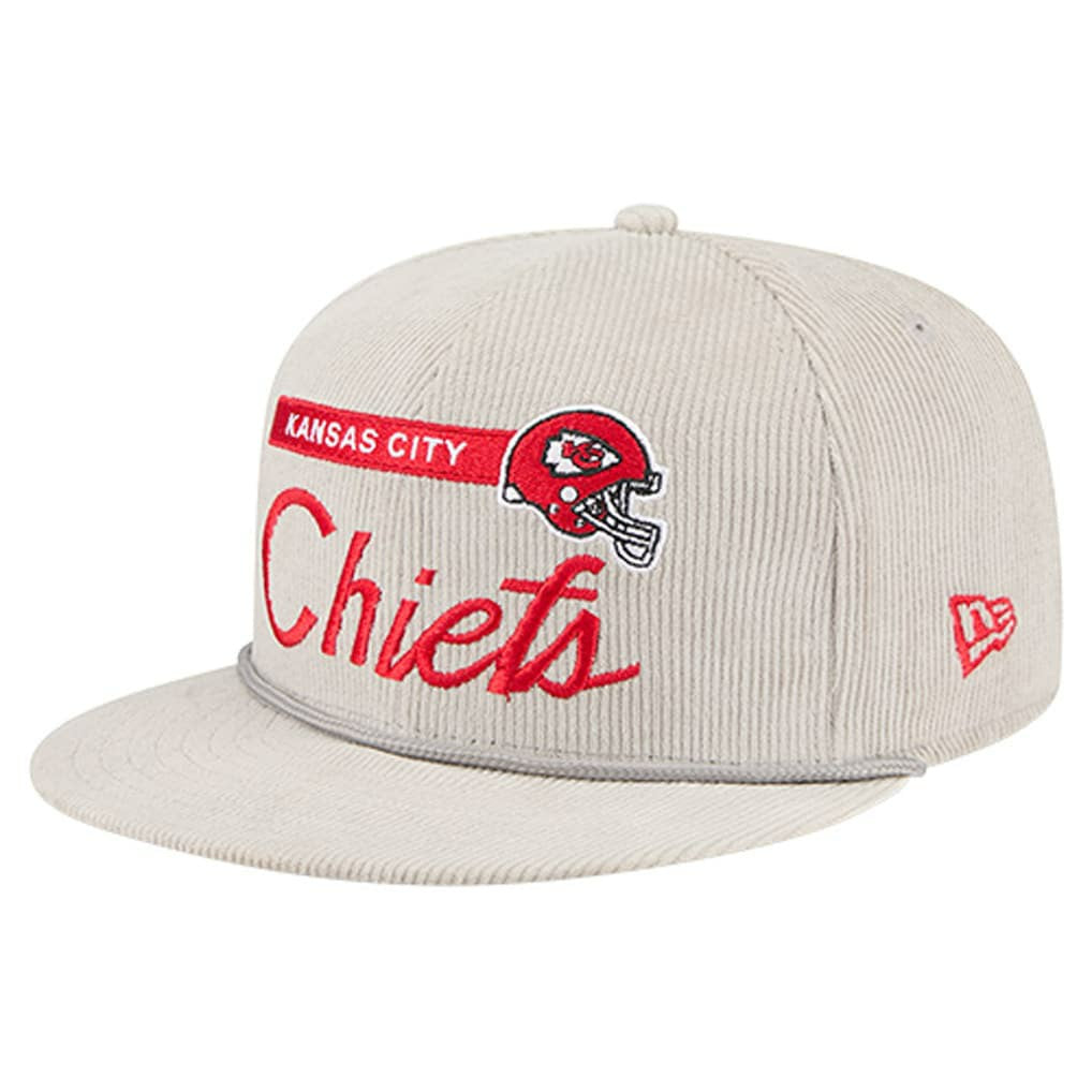 Kansas City Chiefs New Era Cord Rope Corduroy 9FIFTY Snapback Hat - Gray - NFL