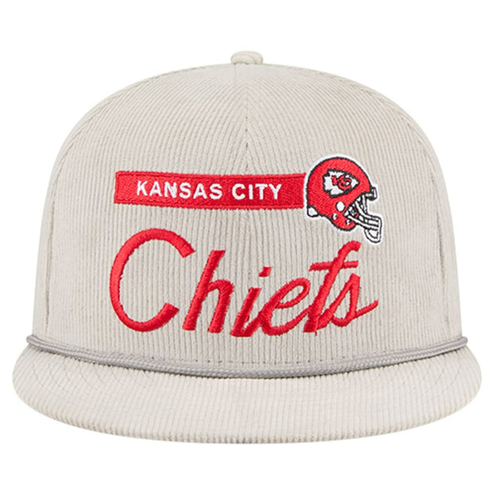 Kansas City Chiefs New Era Cord Rope Corduroy 9FIFTY Snapback Hat - Gray - NFL