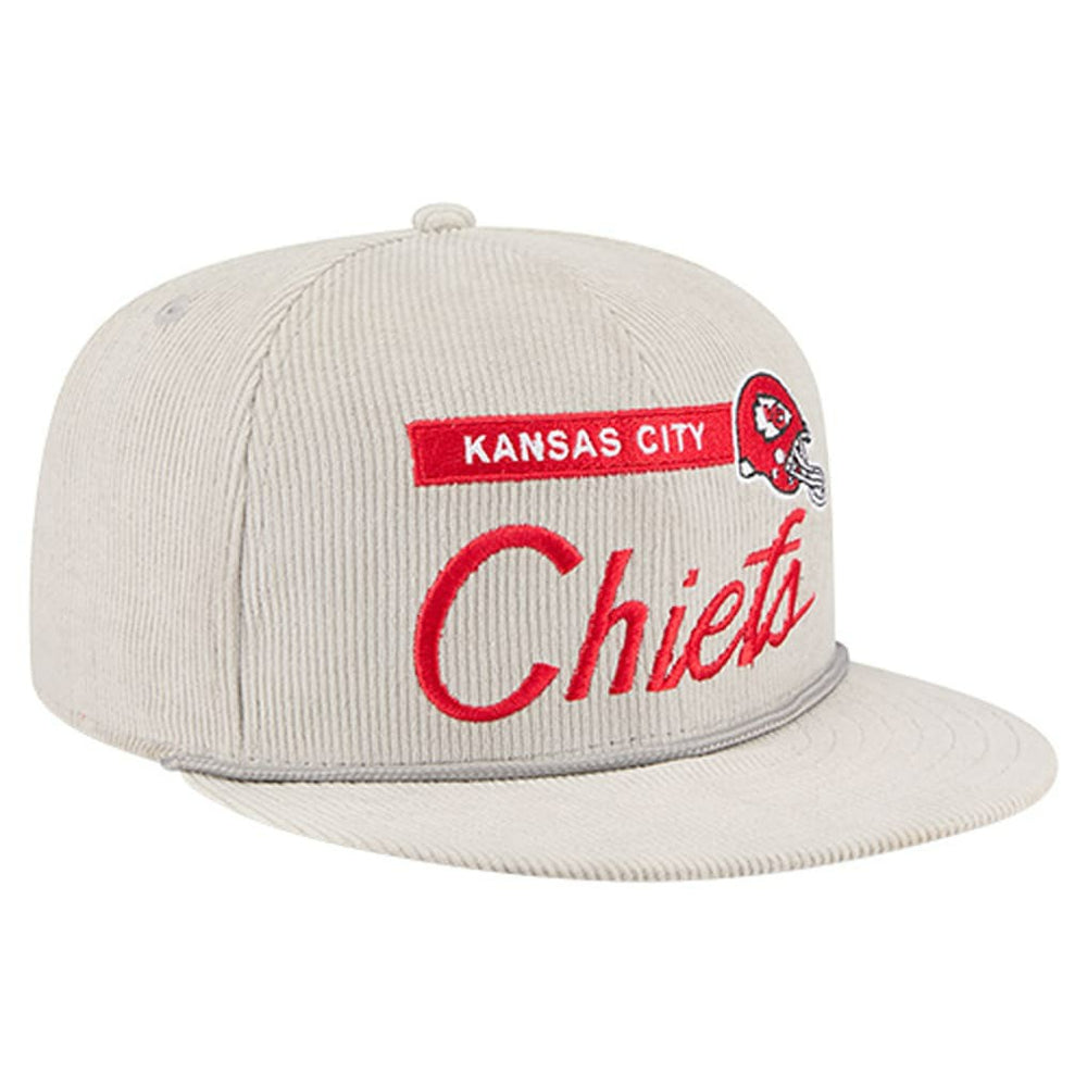 Kansas City Chiefs New Era Cord Rope Corduroy 9FIFTY Snapback Hat - Gray - NFL