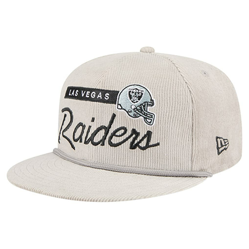Las Vegas Raiders New Era Cord Rope Corduroy 9FIFTY Snapback Hat - Gray - NFL