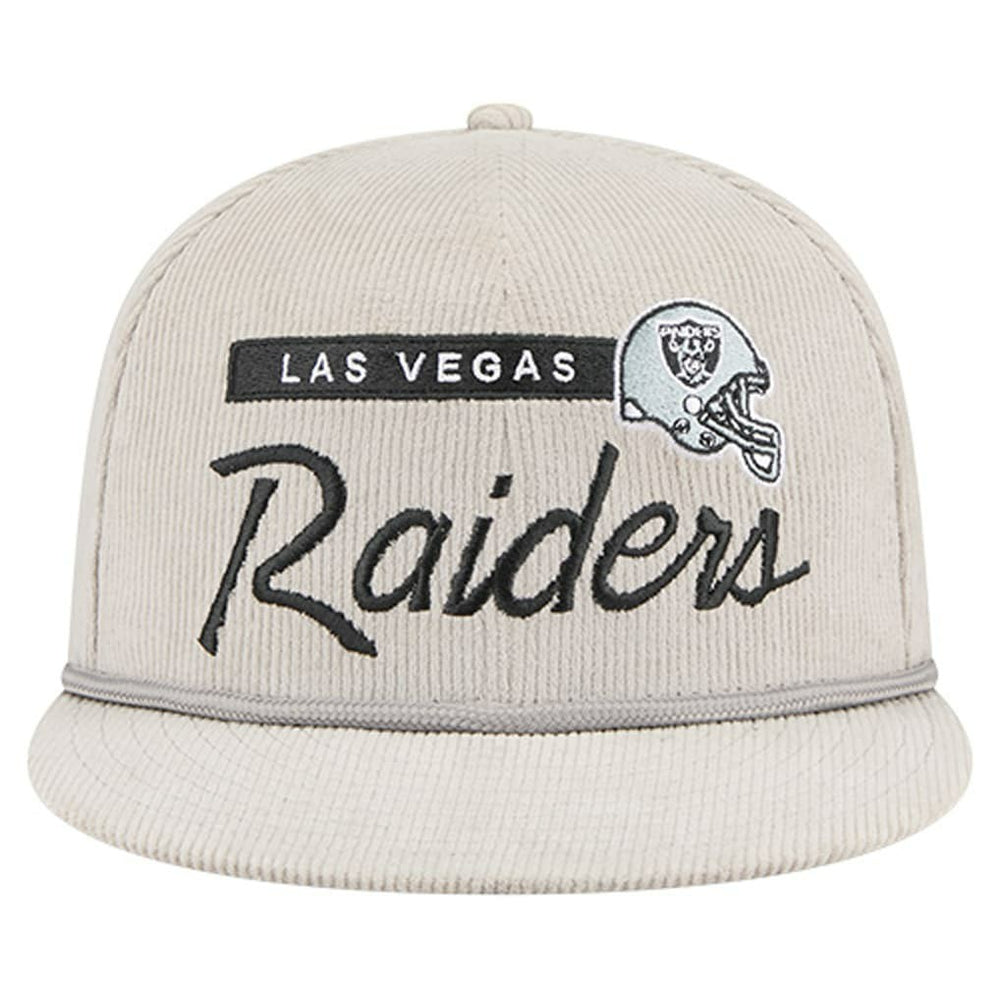 Las Vegas Raiders New Era Cord Rope Corduroy 9FIFTY Snapback Hat - Gray - NFL