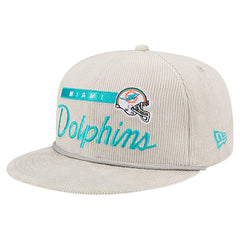 Miami Dolphins New Era Cord Rope Corduroy 9FIFTY Snapback Hat - Gray - NFL