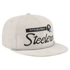 Pittsburgh Steelers New Era Cord Rope Corduroy 9FIFTY Snapback Hat - Gray - NFL