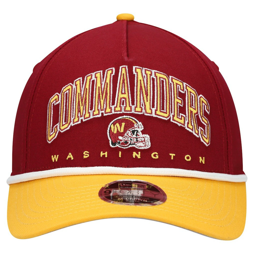 Washington Commanders New Era Youth Arch COOLERA 9FORTY A-Frame Adjustable Hat - Burgundy/Gold - NFL